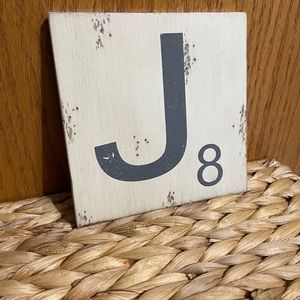Decorative "J" Scrabble Piece 6"x6"